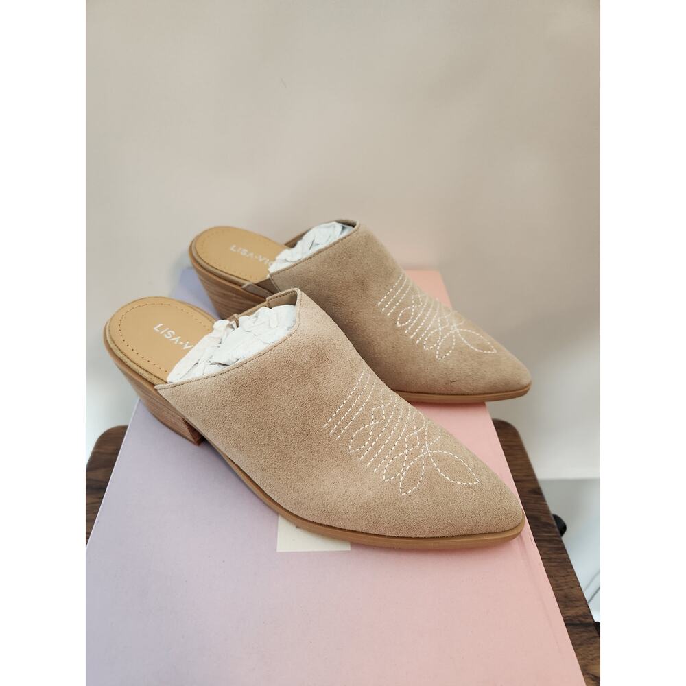 Lisa Vicky Nordstrom Skip Mule in suede women's size 6.5